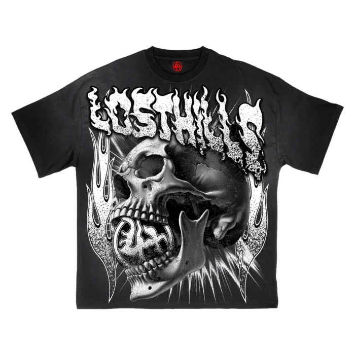 LOST HILLS LH5003 TEE BLACK WASH