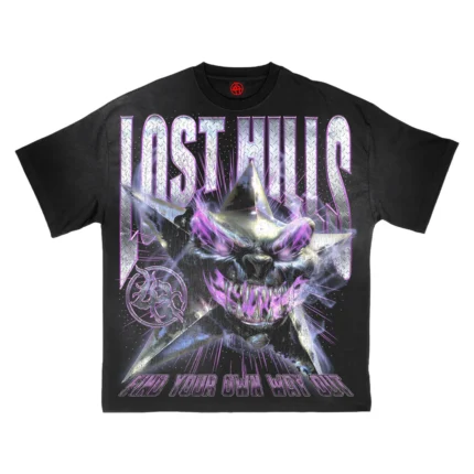 LOST HILLS LH5005 TEE BLACK WASH
