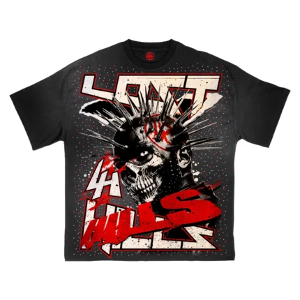 LOST HILLS LH5008 TEE BLACK WASH