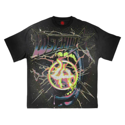 LOST HILLS LH5006 TEE BLACK WASH