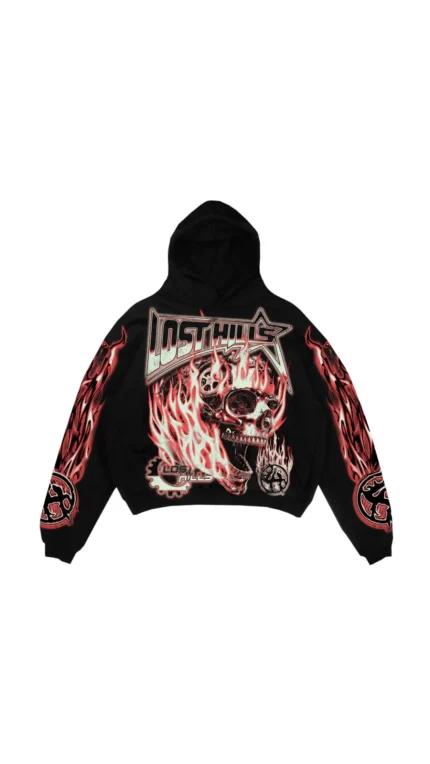 LH FLAMES HOODIE RED