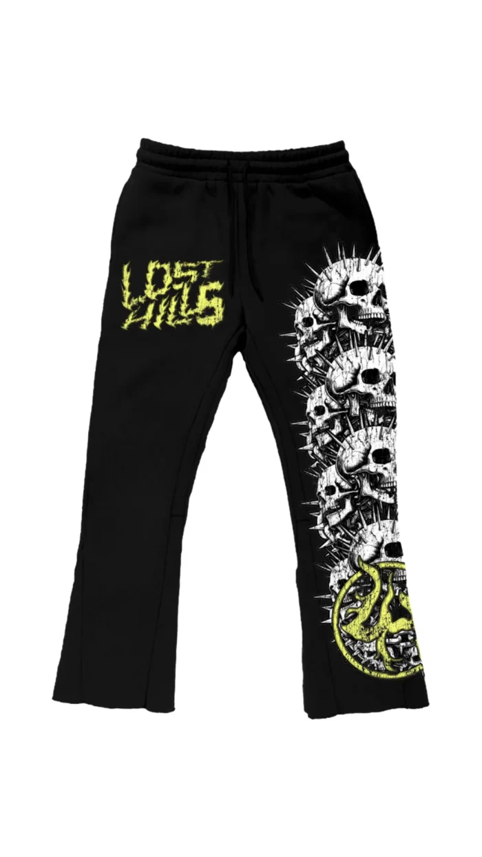 LH SKULL FLARE SWEATS YLW
