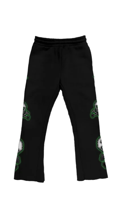 LH SKULL FLARE SWEATS GREEN