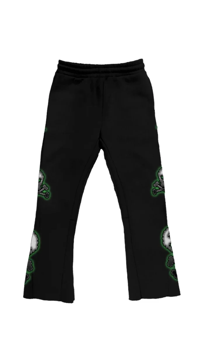 LH SKULL FLARE SWEATS GREEN